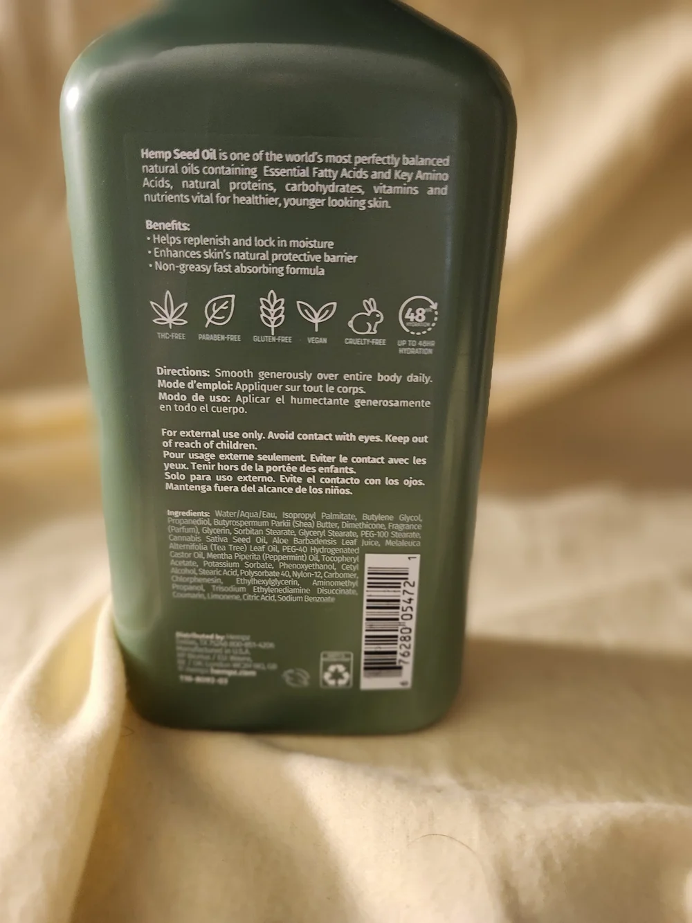 Hempz Tea Tree Herbal Body Moisturizer - Dark Green Bottle